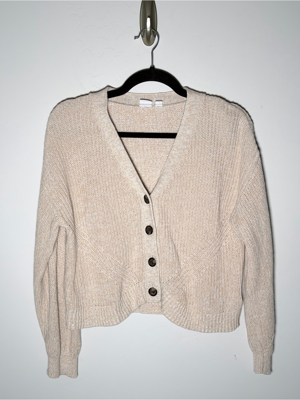 GAP Kids Oversized Cropped Buttoned Cardigan w/ Knit Detail XL / 12